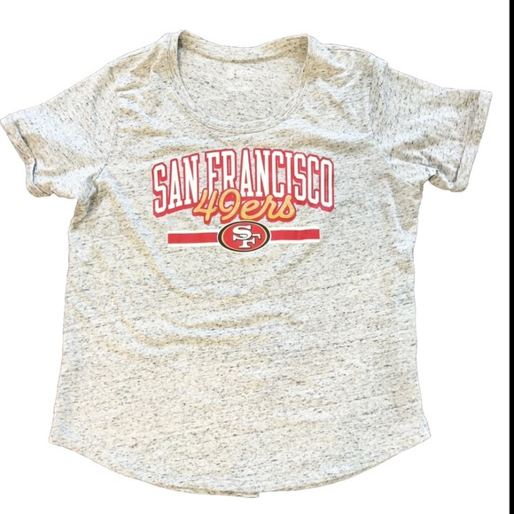 The Official NFL Team Appeal San Francisco 49ers  V Neck T-shirt Size XL Grey - Picture 1 of 10